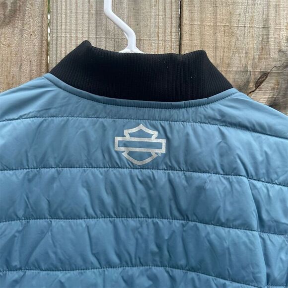 Harley-Davidson Women's Blue Mid Layer Jacket Size XL Lightweight Casual - Picture 4 of 7